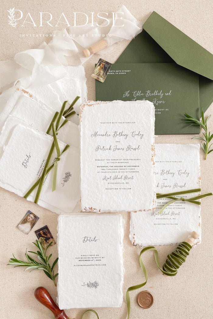 Sofia Handmade Paper Wedding Invitation Sets