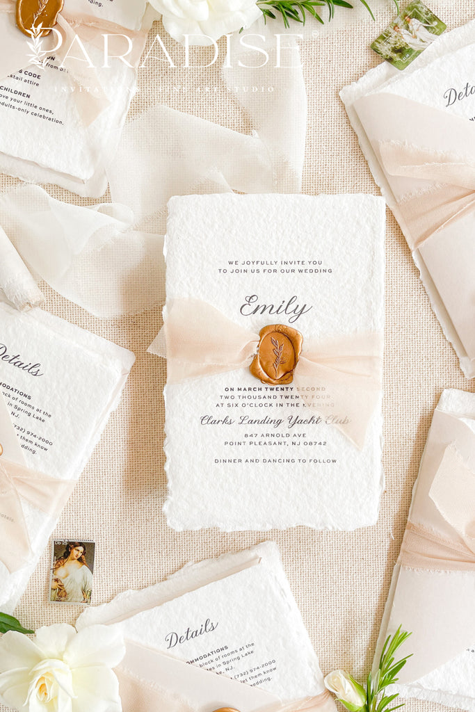 Amiri Handmade Paper Wedding Invitation Sets