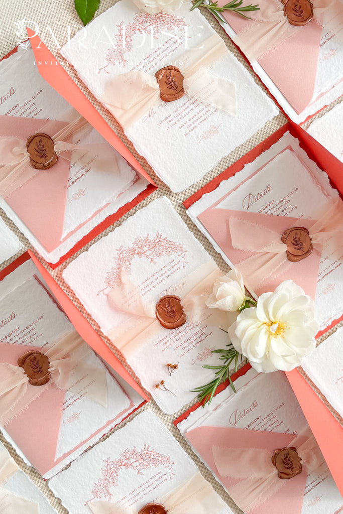Alika Handmade Paper Wedding Invitation Sets