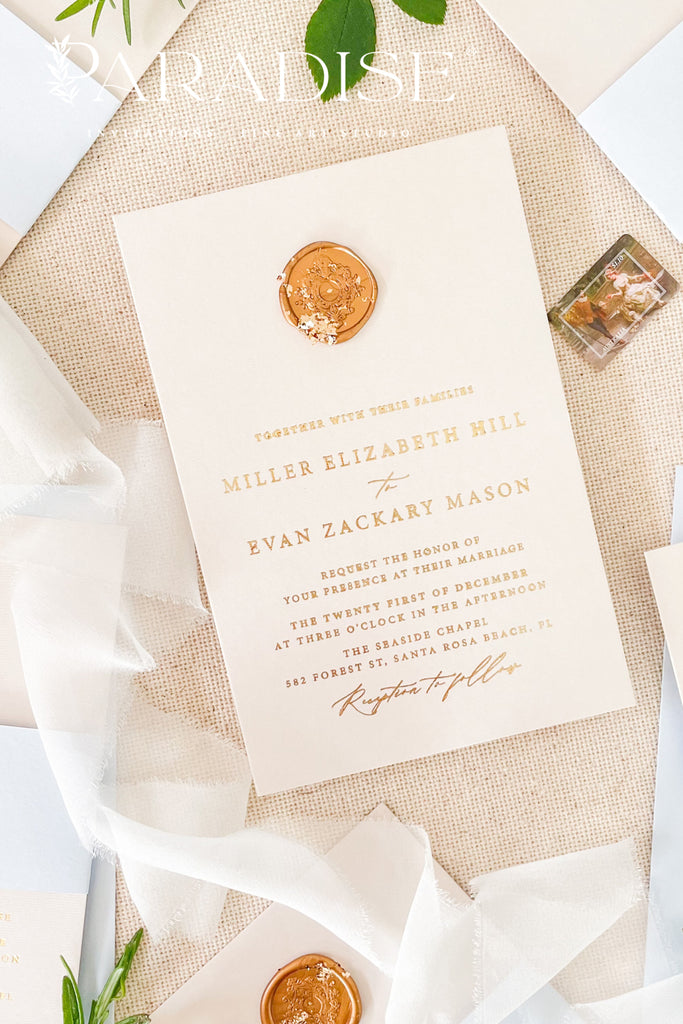 Avery Gold Foil Wedding Invitation Sets
