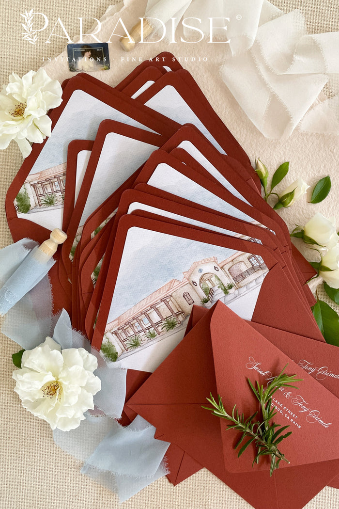 Clay Envelopes and White Ink Printing, Envelope Liners