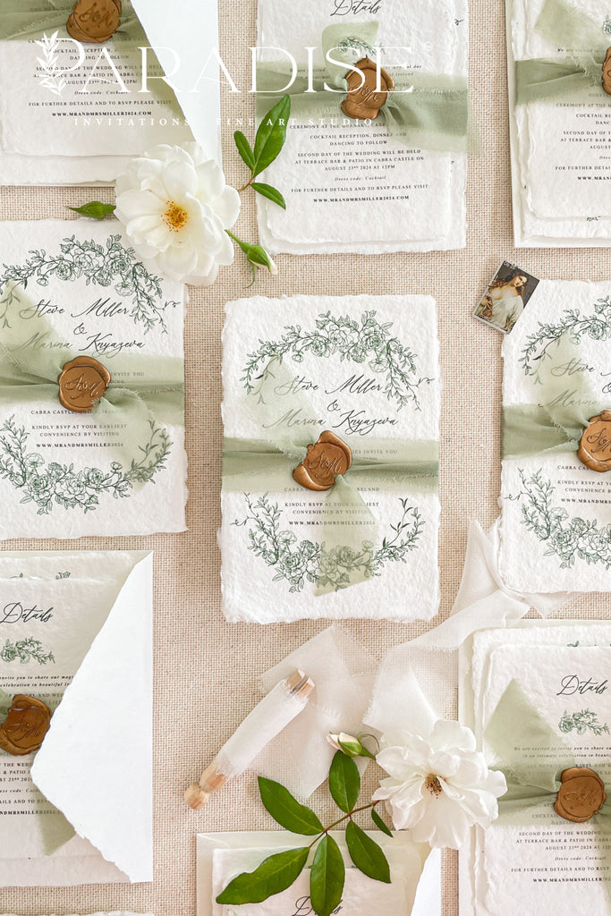 Dream Handmade Paper Wedding Invitations
