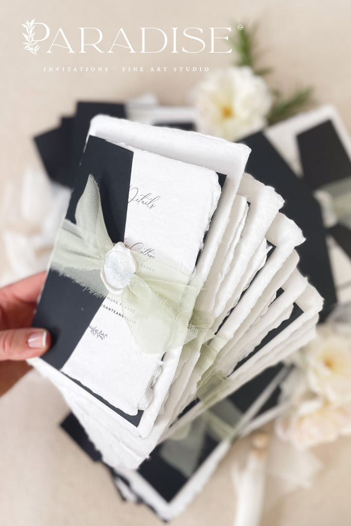 Gianna Handmade Paper Wedding Invitation Sets