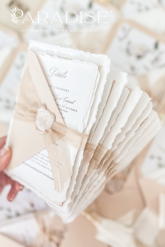 Madelyn Handmade Paper Wedding Invitation Sets