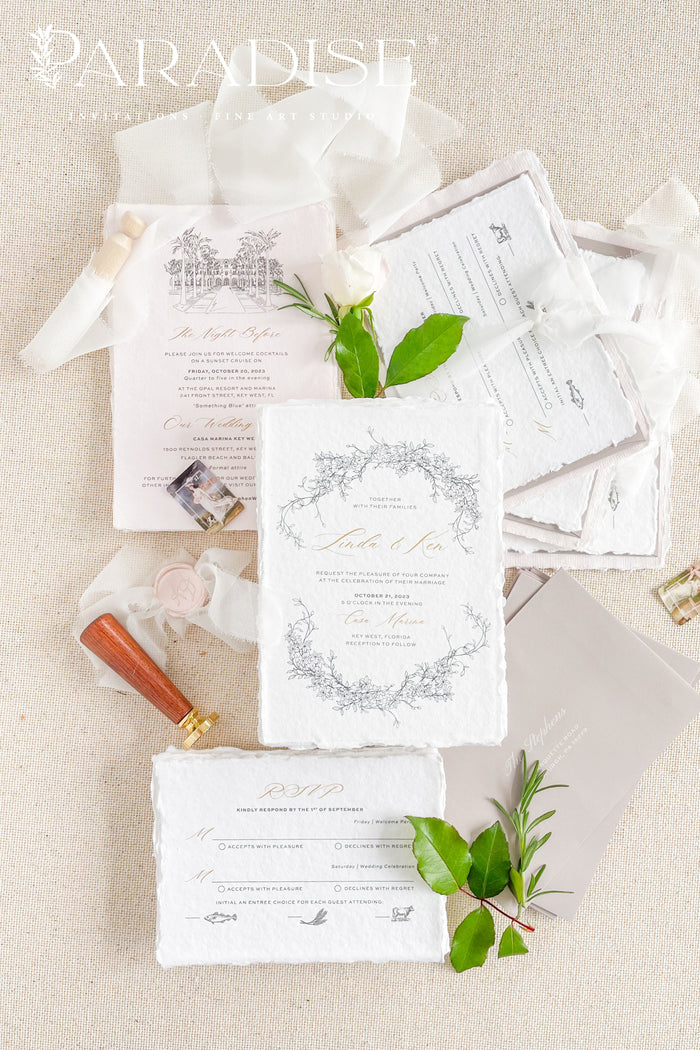 Amadi Handmade Paper Wedding Invitation Sets