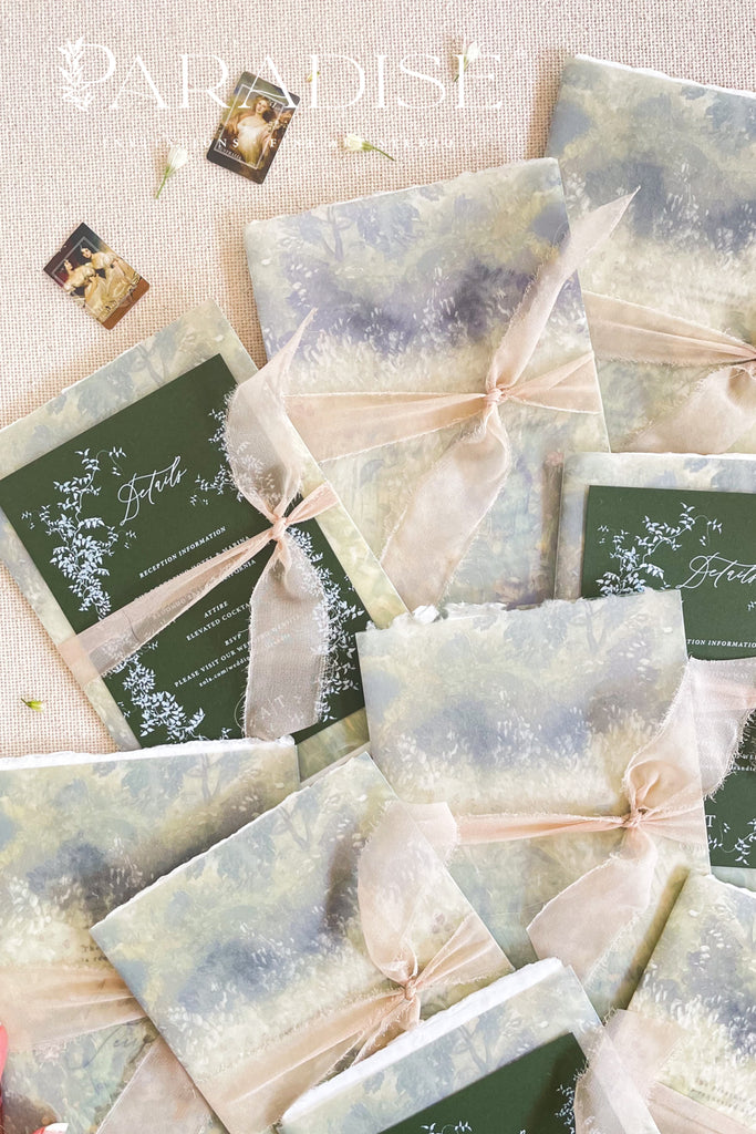 Luna Handmade Paper Wedding Invitation Sets