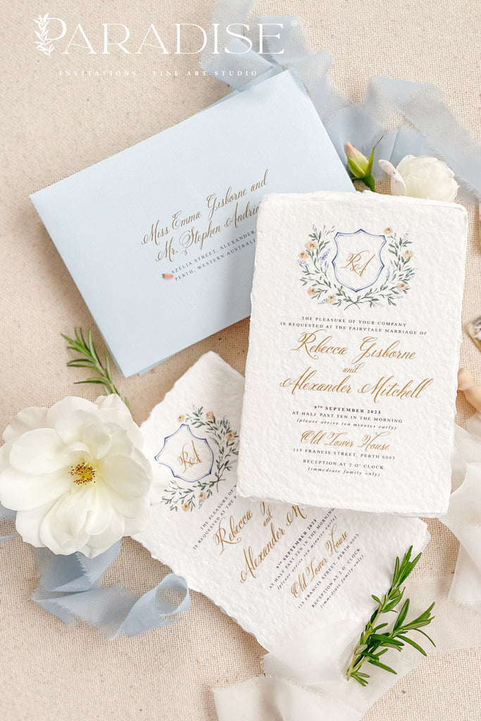 Flaviana Handmade Paper Wedding Invitation Sets