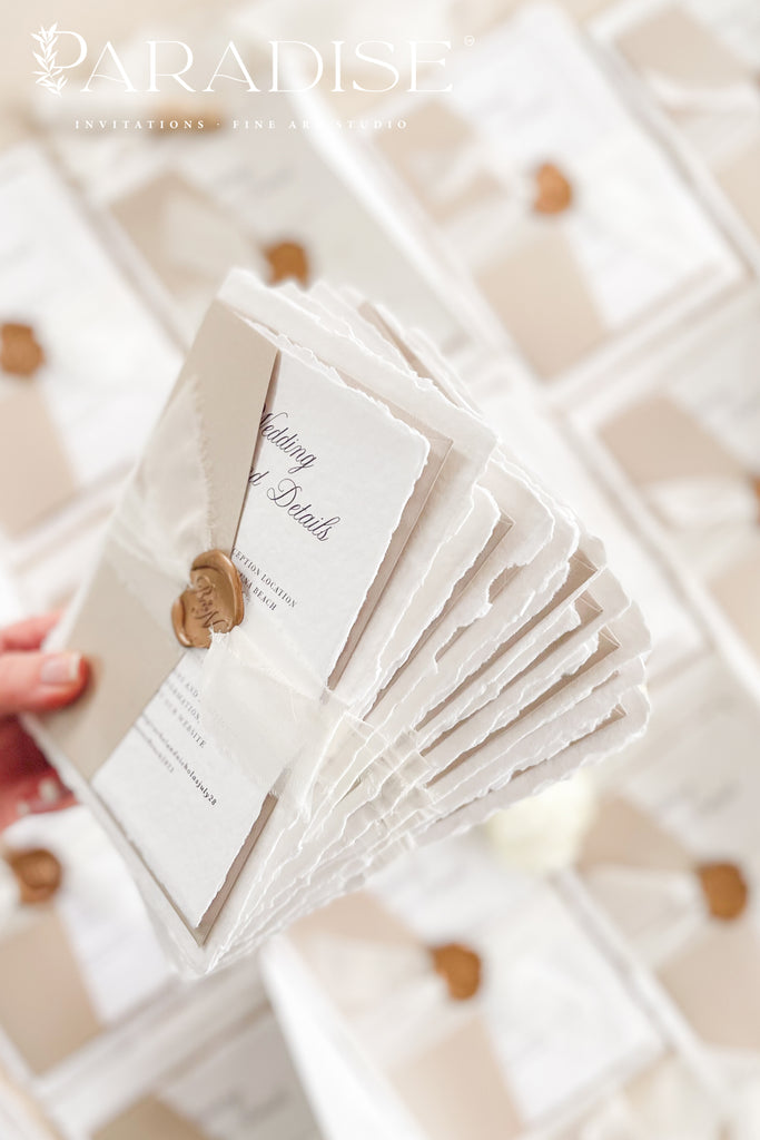 Amarilla Handmade Paper Wedding Invitation Sets
