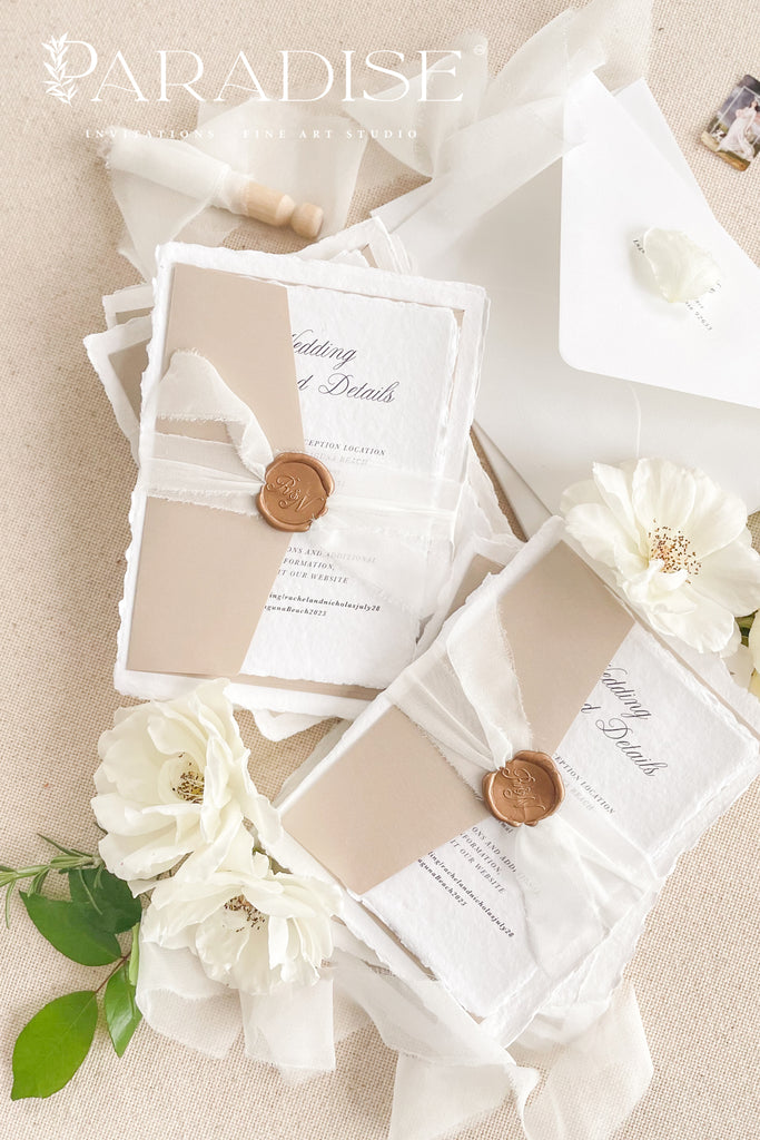 Amarilla Handmade Paper Wedding Invitation Sets