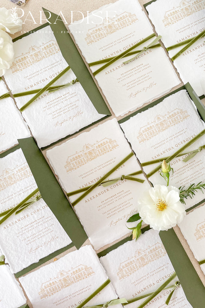 Jeannette Handmade Paper Wedding Invitation Sets