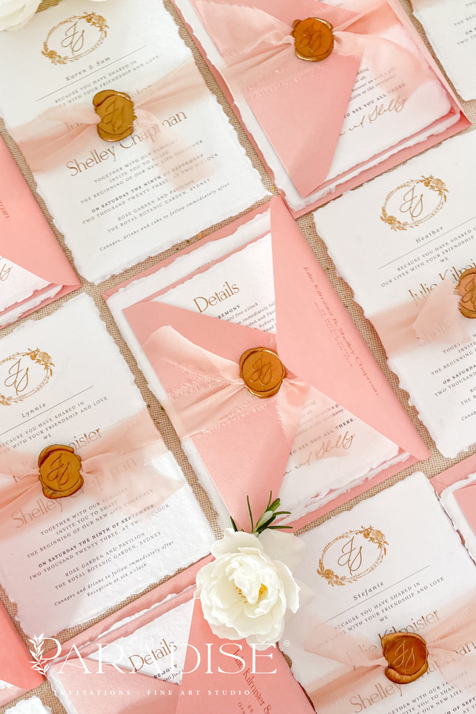 Jovanna Handmade Paper Wedding Invitation Sets