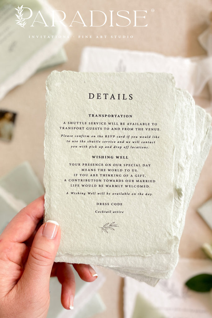 Madilyn Handmade Paper Wedding Invitations
