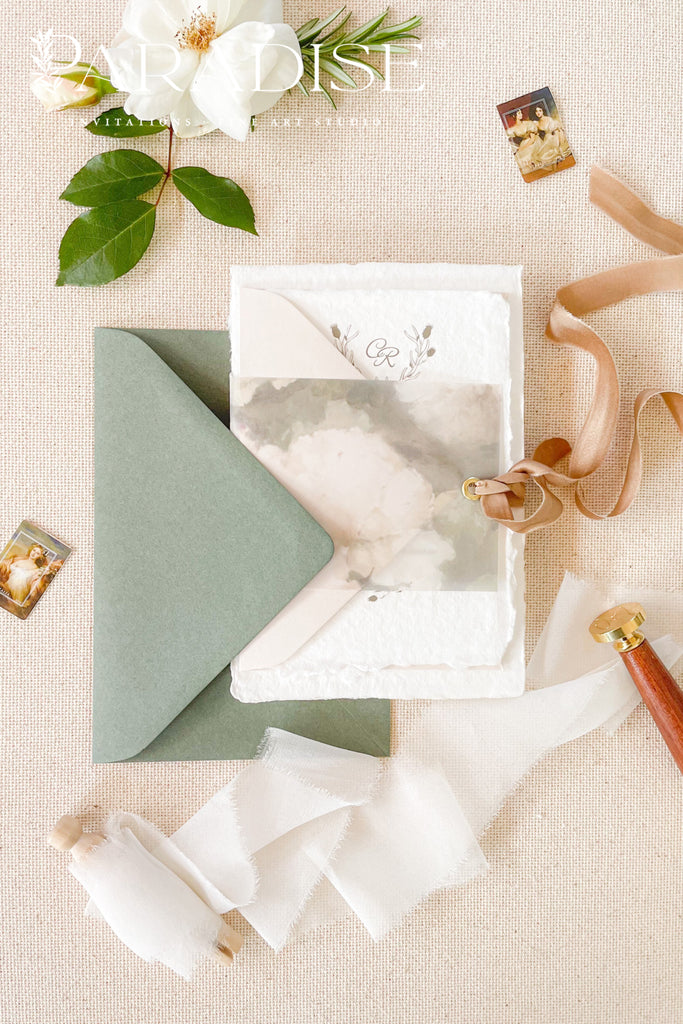 Aria Handmade Paper Wedding Invitation Sets
