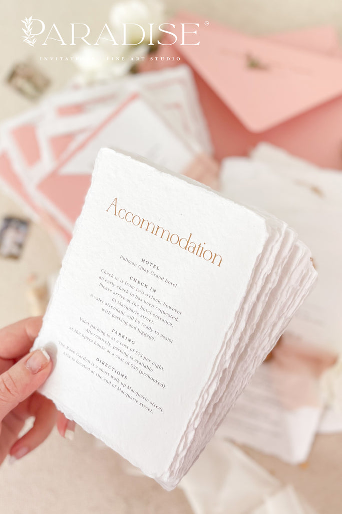 Jovanna Handmade Paper Wedding Invitation Sets