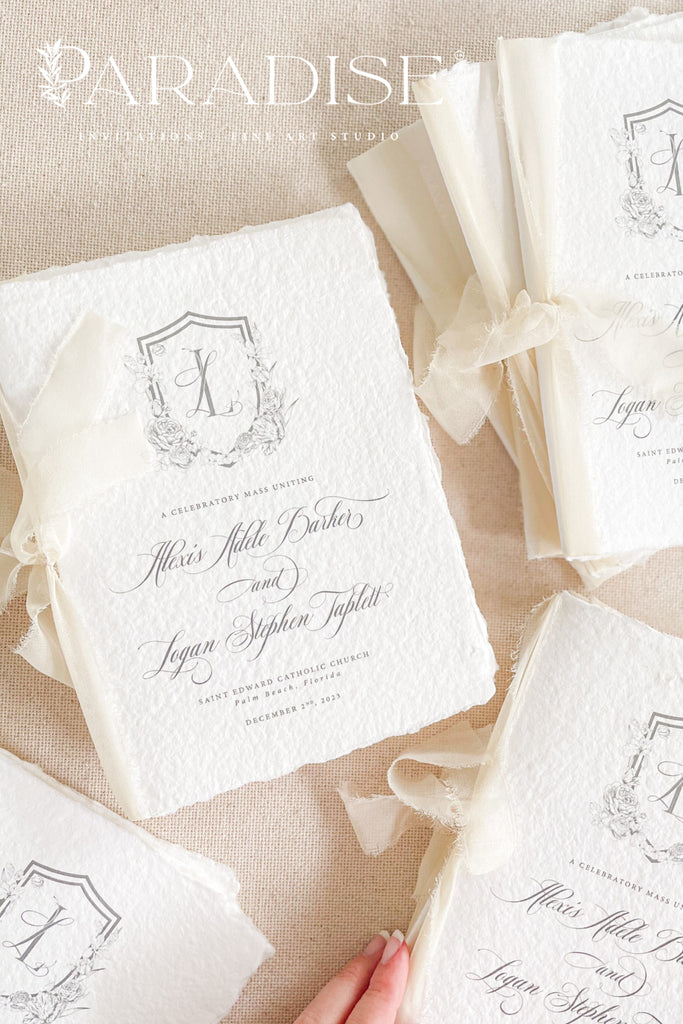 Maisy Handmade Paper Wedding Program