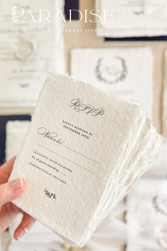 Carla Handmade Paper Wedding Invitation Sets