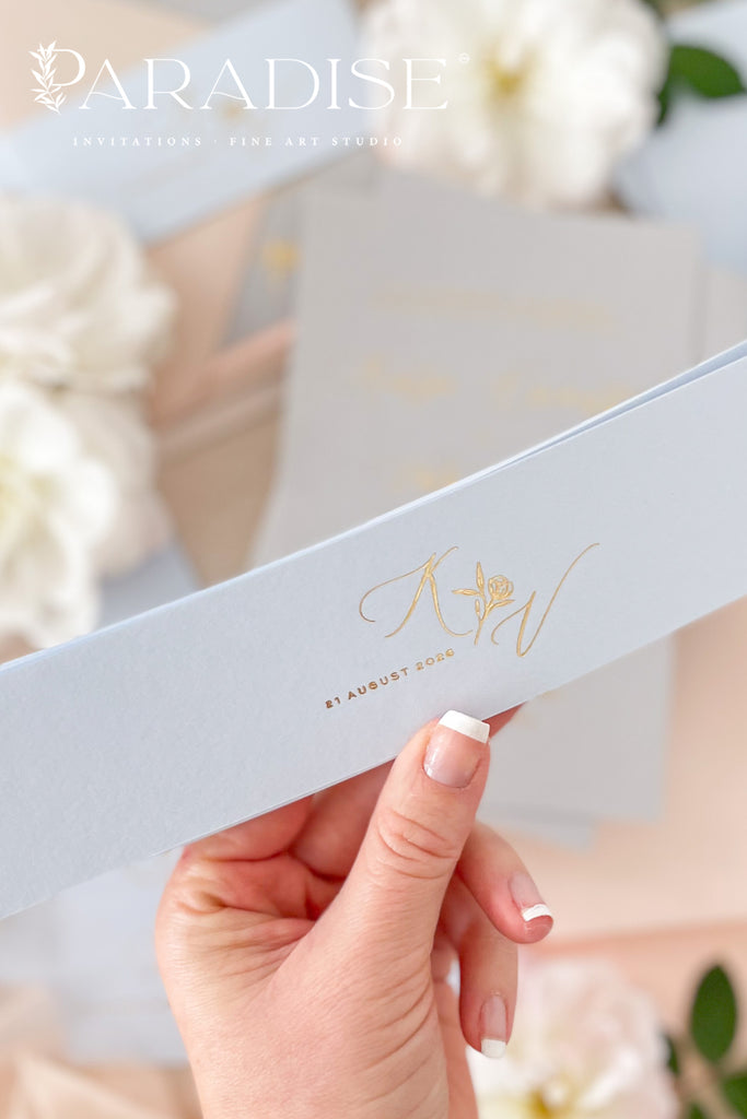 Skylar Gold Foil Wedding Invitation Sets