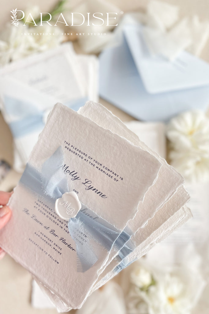 Blondene Handmade Paper Wedding Invitation Sets