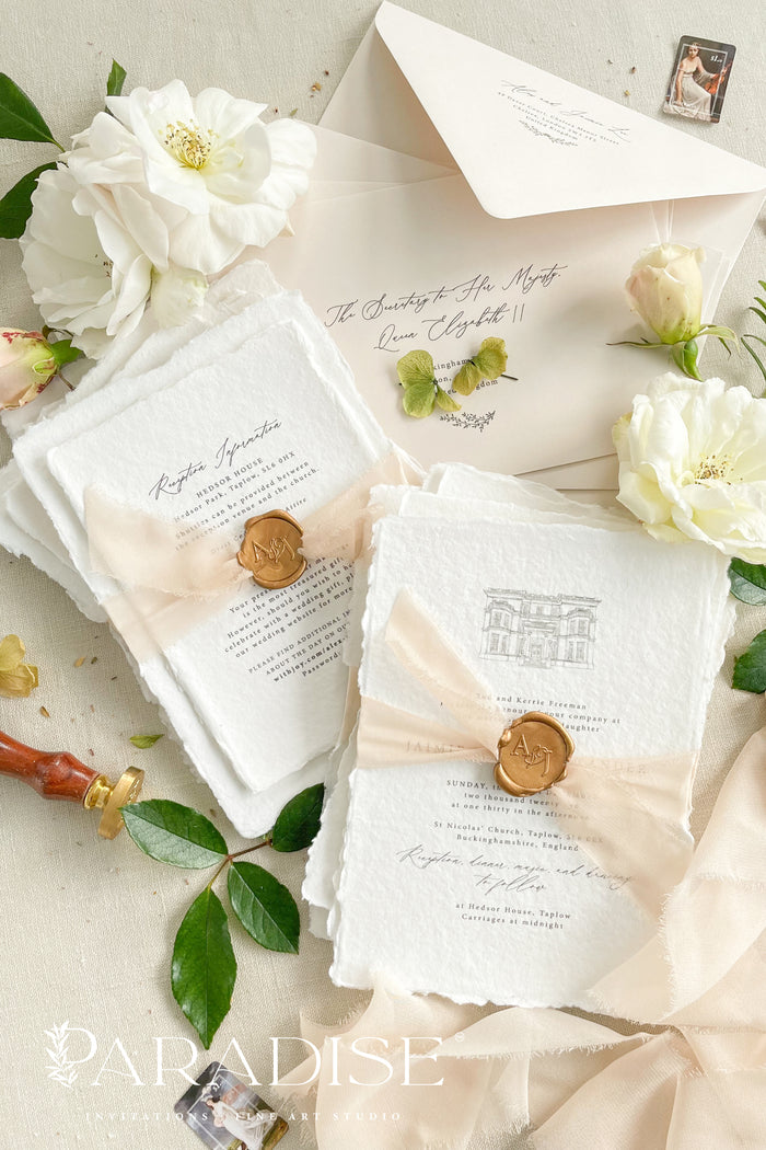 Brunella Handmade Paper Wedding Invitation Sets