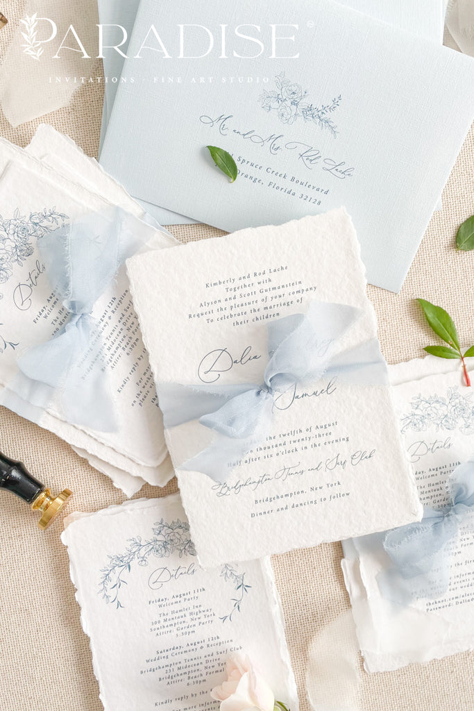 Anne Handmade Paper Wedding Invitation Sets