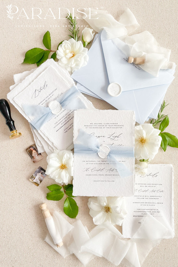 Allyson Handmade Paper Wedding Invitation Sets