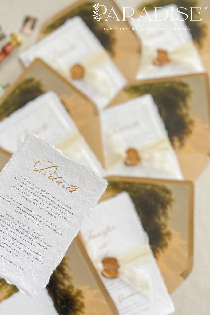 Irie Handmade Paper Wedding Invitation Sets