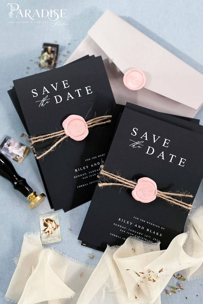 Bambi Black Paper Save the Date Cards