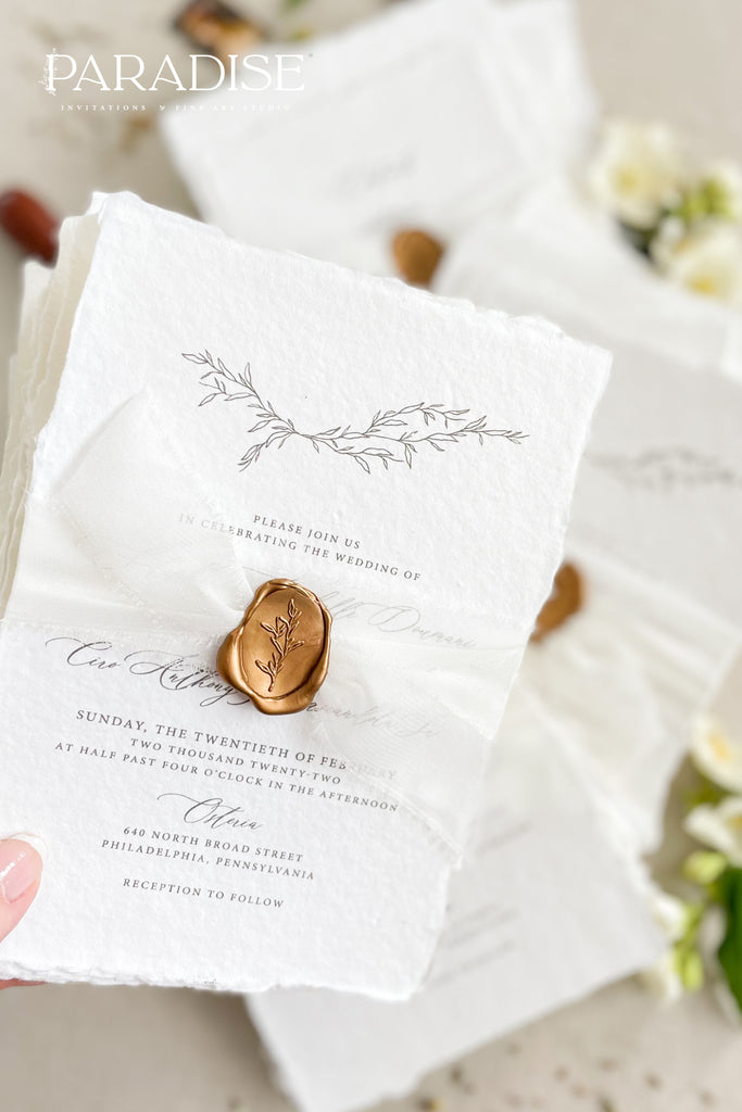 Zuri Handmade Paper Wedding Invitation Sets