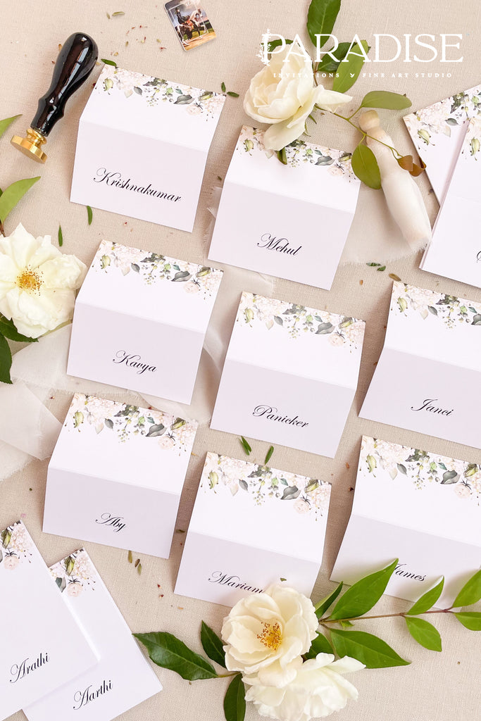 Teagan Watercolor Greenery Place Cards