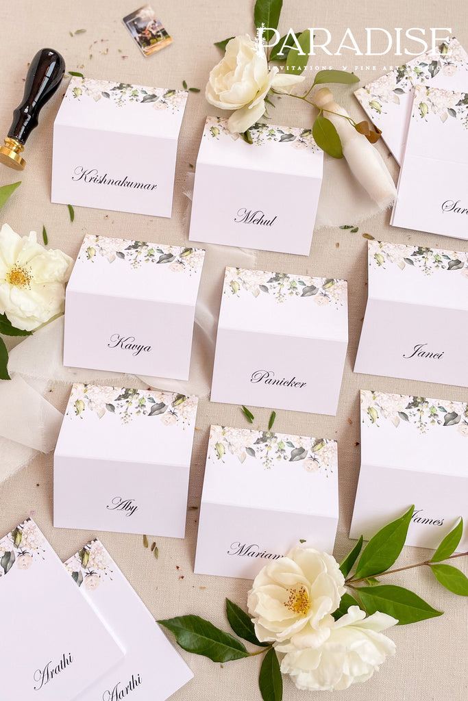 Teagan Watercolor Greenery Place Cards