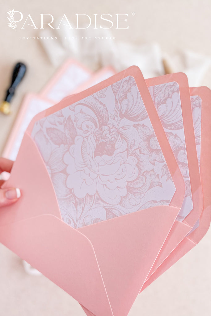 Dusty Pink Envelopes and Envelope Liners