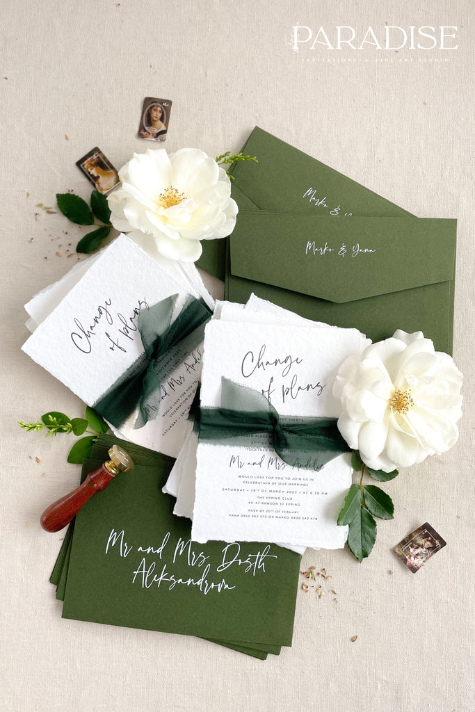 Kali Handmade Paper Wedding Invitation Sets