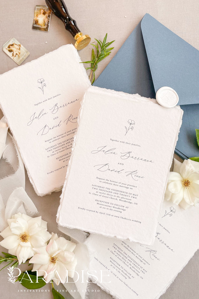 Amie Handmade Paper Wedding Invitation Sets