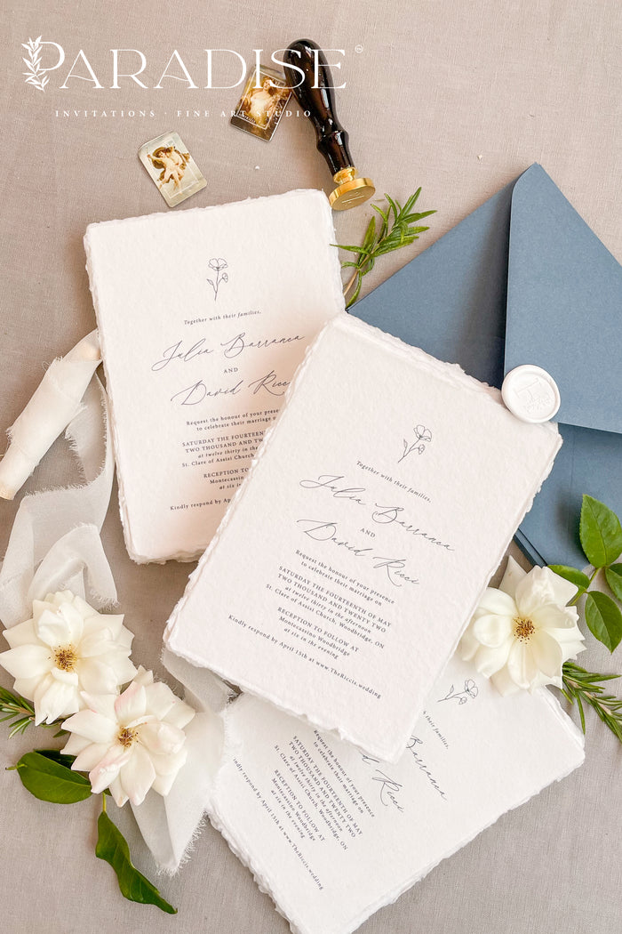 Amie Handmade Paper Wedding Invitation Sets