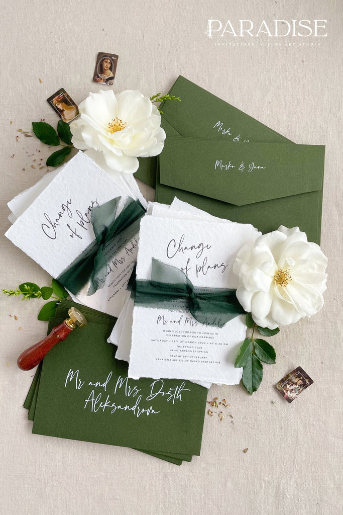 Kali Handmade Paper Wedding Invitation Sets