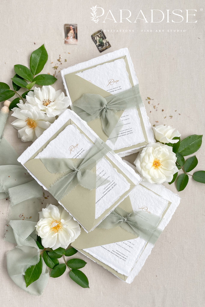 Tessa Handmade Paper Wedding Invitation Sets