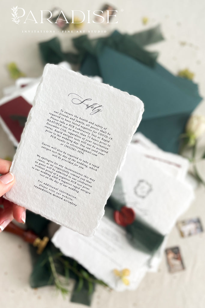 Charleena Handmade Paper Wedding Invitation Sets