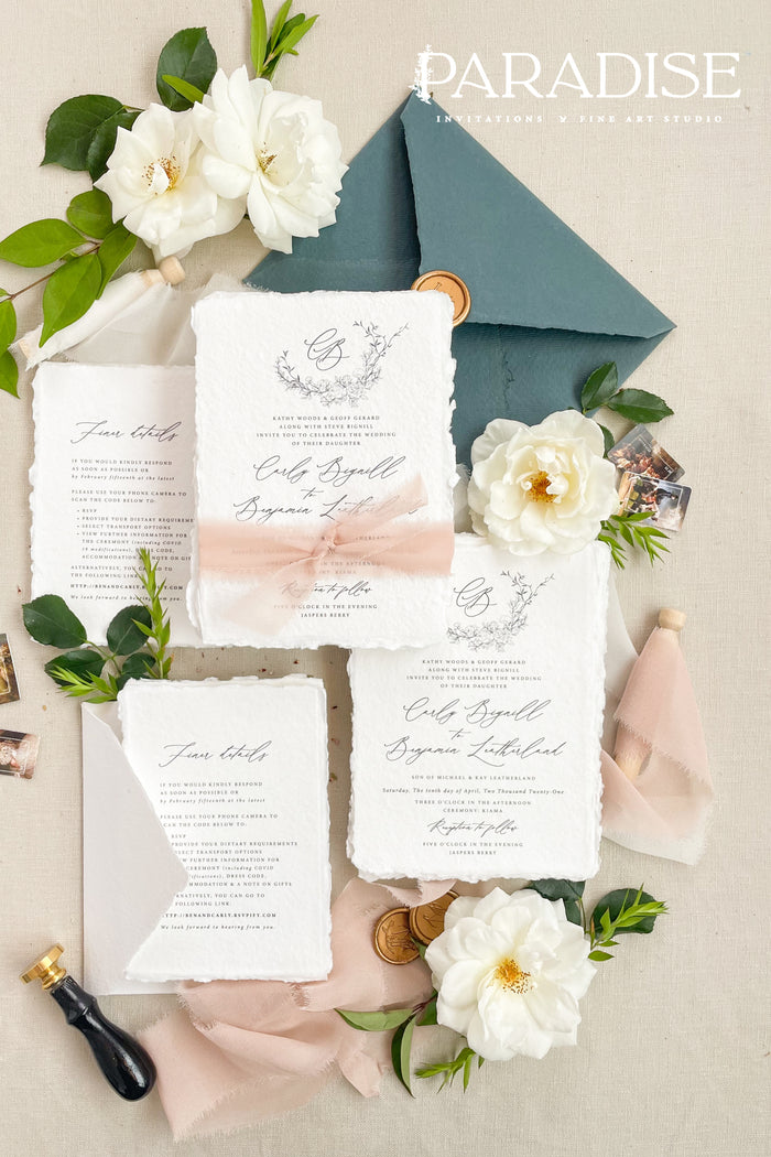 Sophie Handmade Paper Wedding Invitation Sets