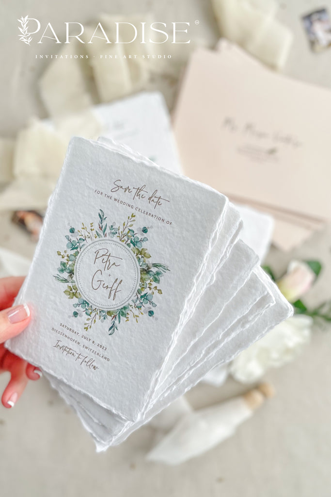 Ambre Handmade Paper Save the Date Cards