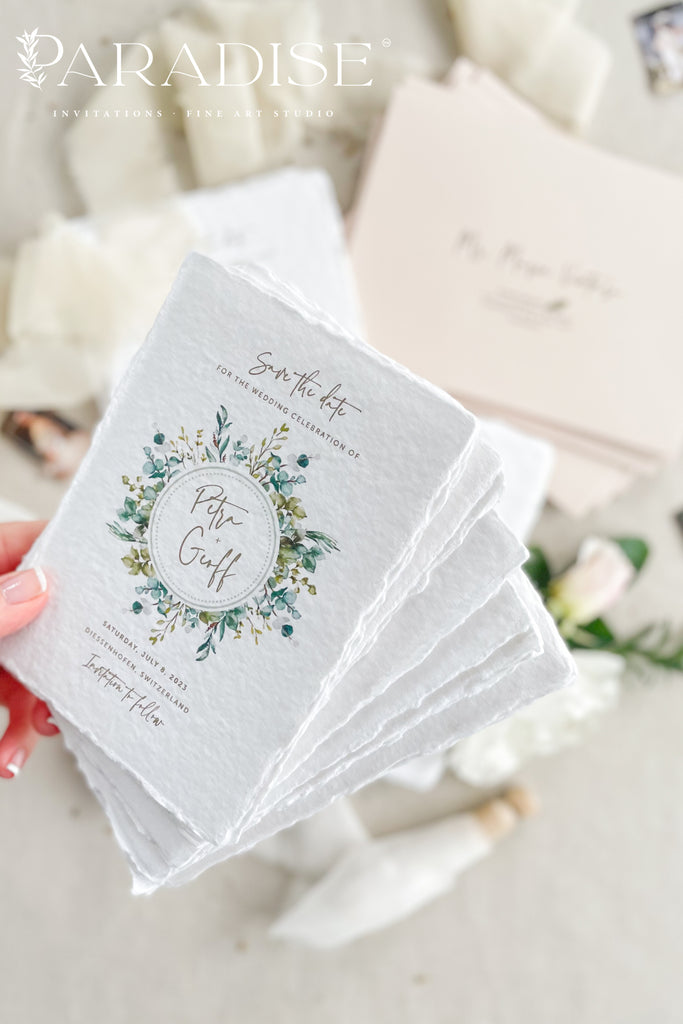 Ambre Handmade Paper Save the Date Cards