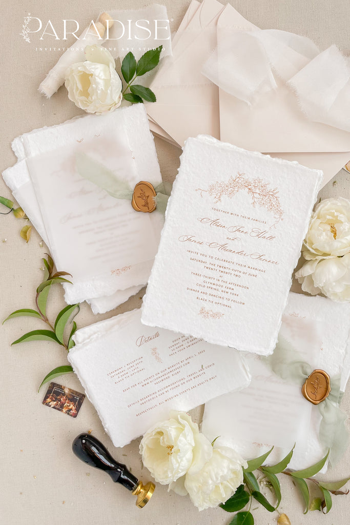 Alayah Handmade Paper Wedding Invitation Sets