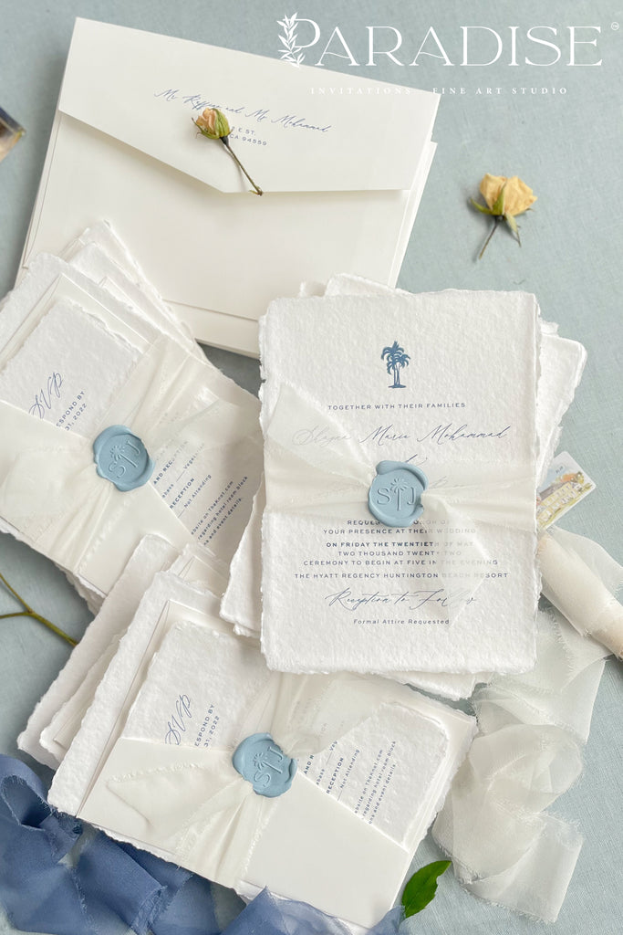 Heidi Handmade Paper Wedding Invitation Sets