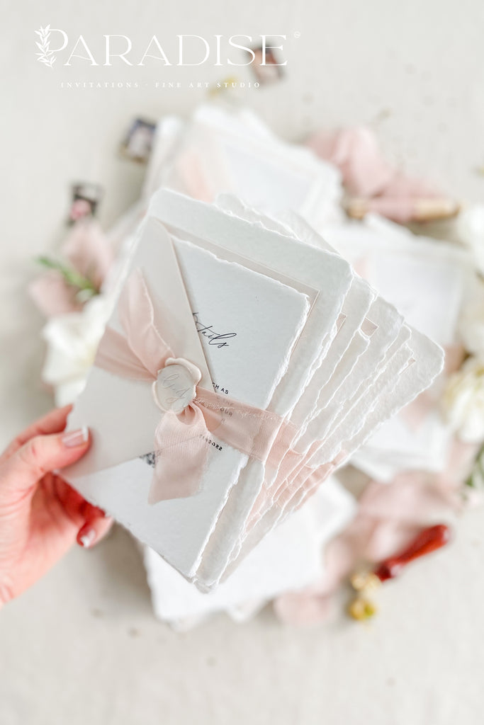 Cherell Handmade Paper Wedding Invitation Sets