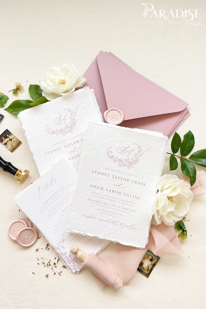 Cipriana Handmade Paper Wedding Invitation Sets