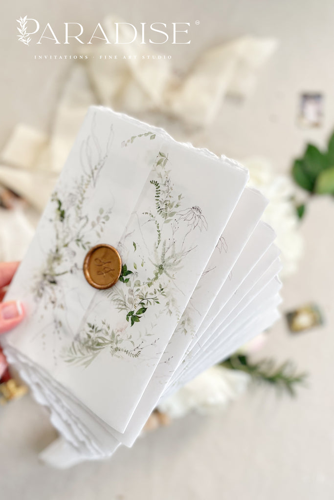 Natalie Handmade Paper Wedding Invitation Sets