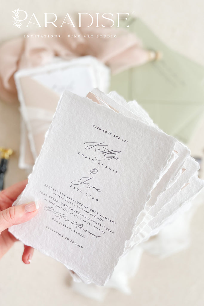 Fanetta Handmade Paper Wedding Invitation Sets