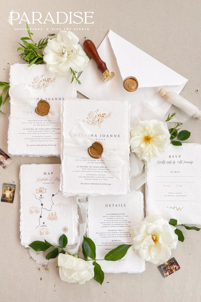 Allison Handmade Paper Wedding Invitation Sets