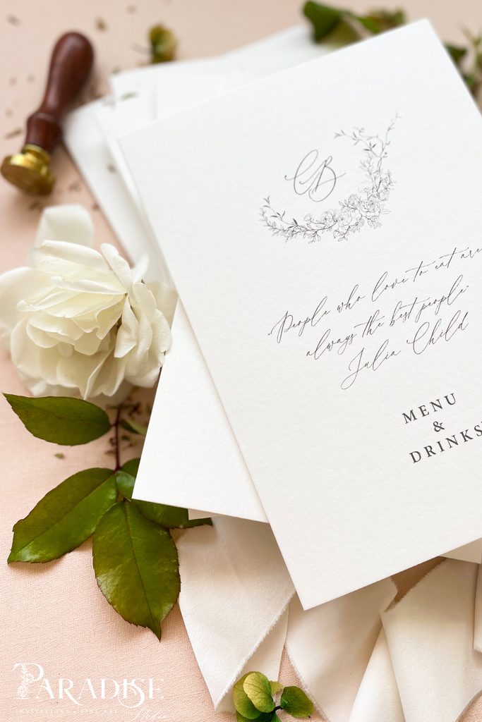 Annabeth Calligraphy Wedding Menus