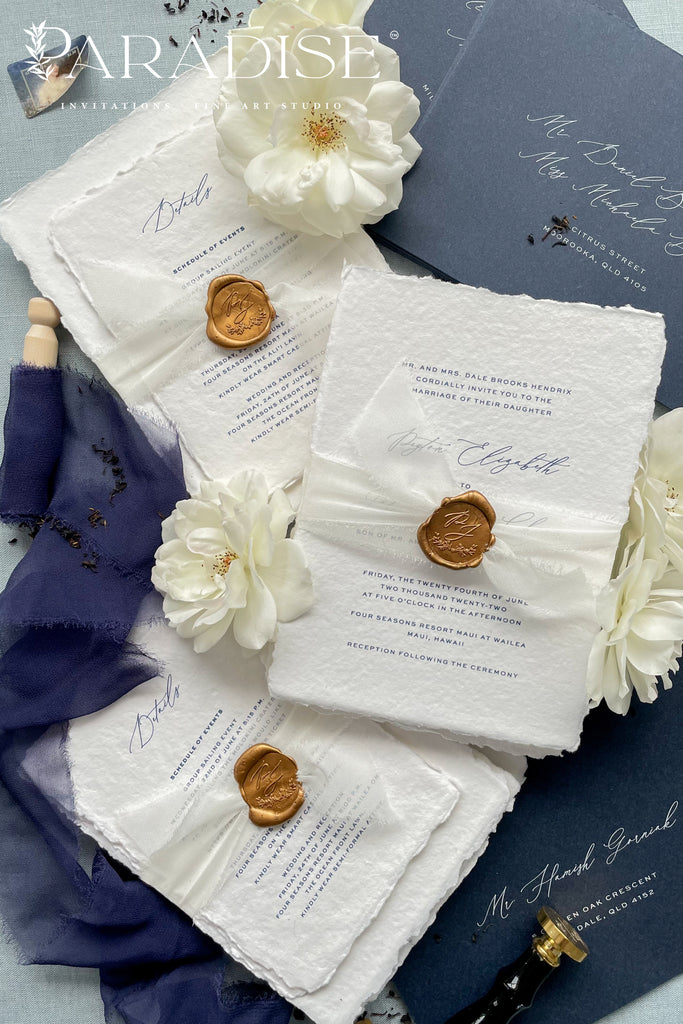 Janece Handmade Paper Wedding Invitation Sets
