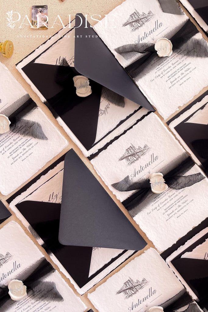 Afrodille Handmade Paper Wedding Invitation Sets